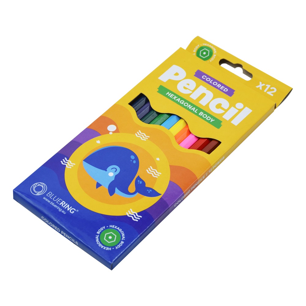 Színes ceruza készlet, hatszögletű Bluering® 12 klf. szín - Image 2