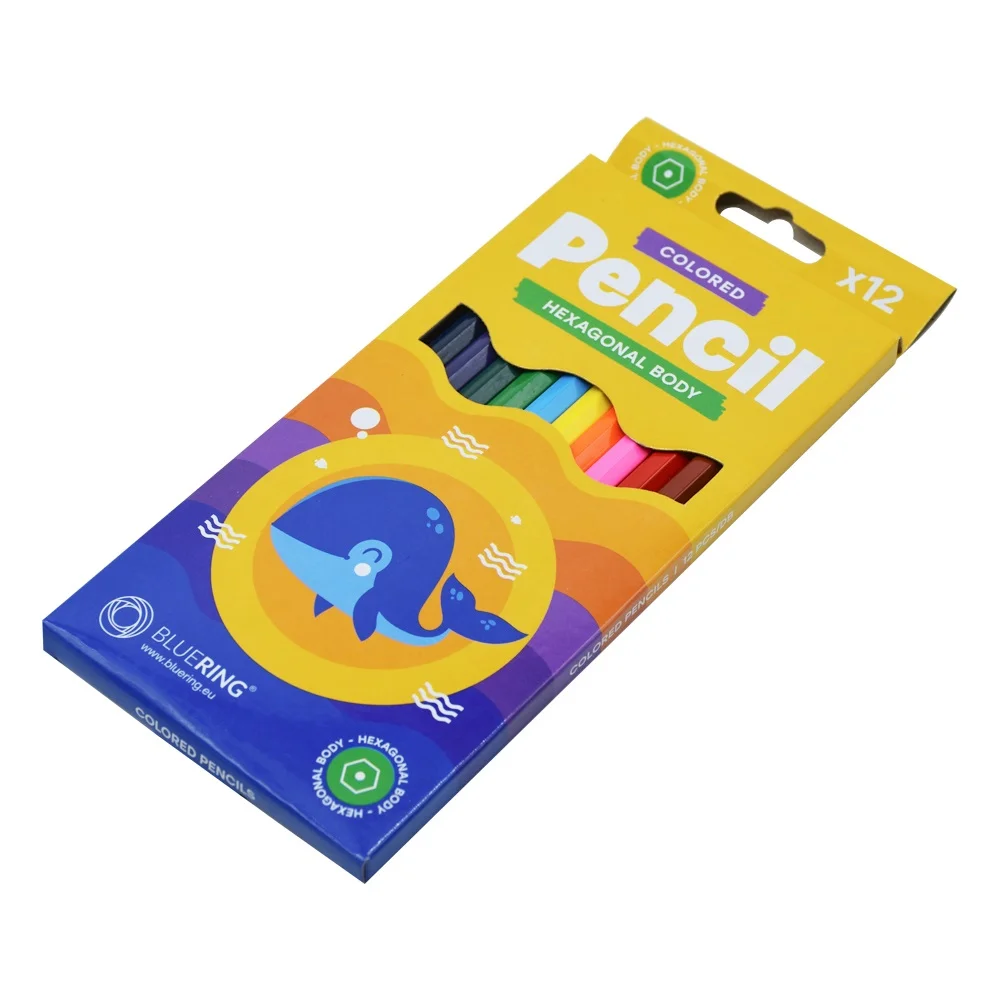 Színes ceruza készlet, hatszögletű Bluering® 12 klf. szín - Image 2