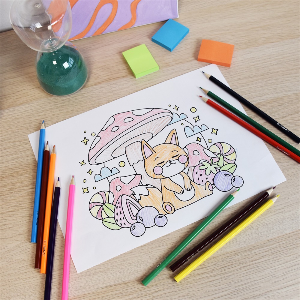 Színes ceruza készlet, hatszögletű Bluering® 12 klf. szín - Image 3