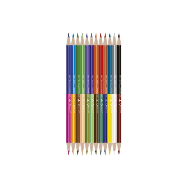 Színes ceruza készlet, kétvégű duocolor 12/24 szín Connect 24 klf. szín