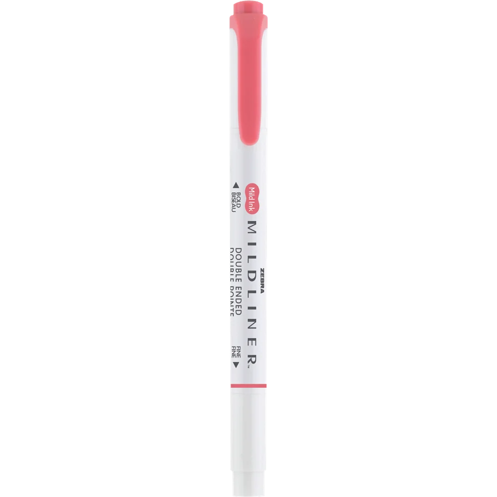Szövegkiemelő 1,0/3,5 mm, kétvégű Zebra Mildliner Cool & Refined piros