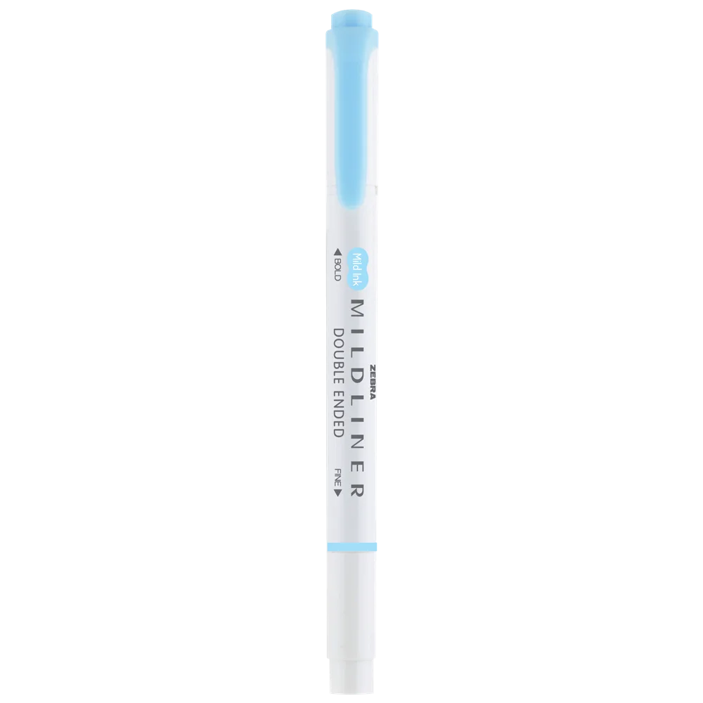 Szövegkiemelő 1,0/3,5 mm, kétvégű, Zebra Mildliner Fluorescent, kék