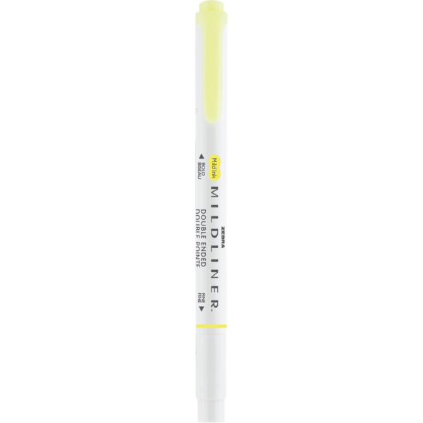 Szövegkiemelő 1,0/3,5 mm, kétvégű, Zebra Mildliner Fluorescent, sárga