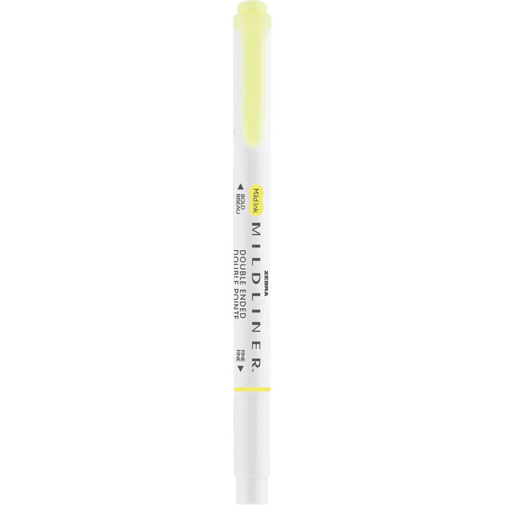 Szövegkiemelő 1,0/3,5 mm, kétvégű, Zebra Mildliner Fluorescent, sárga