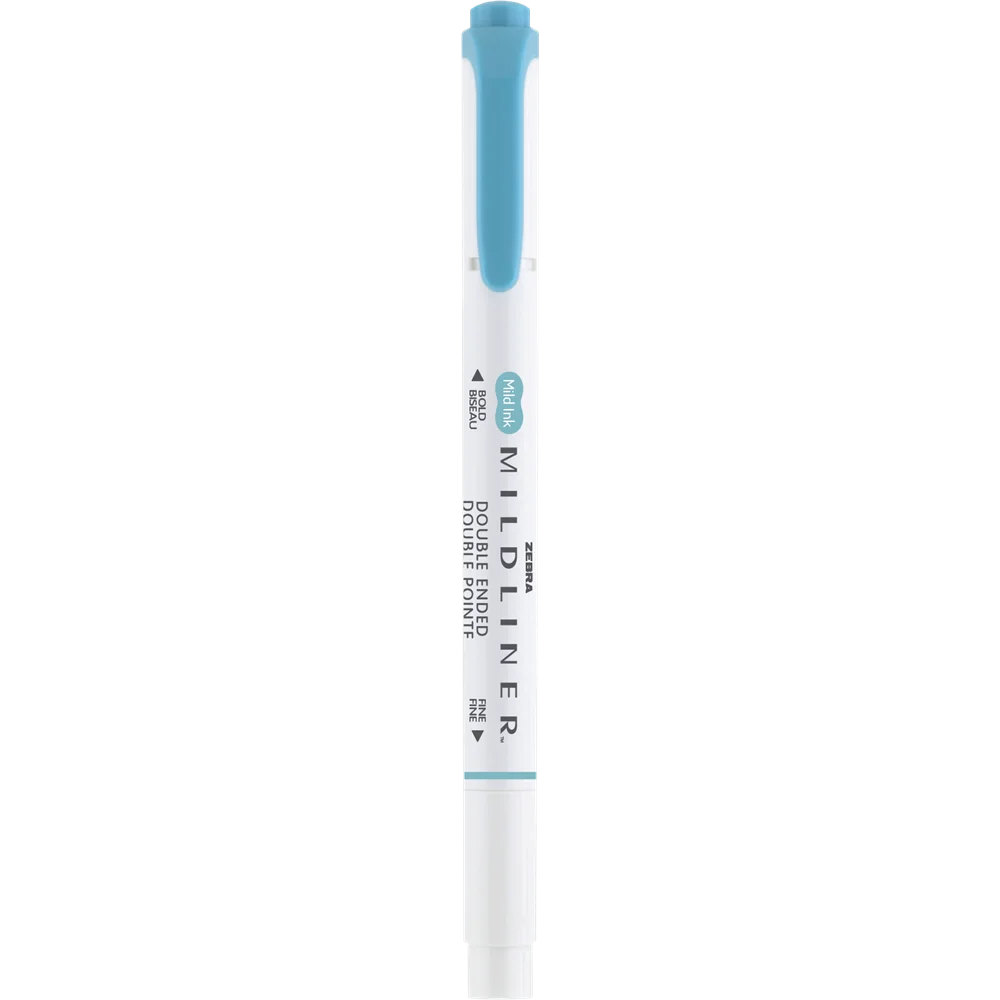 Szövegkiemelő 1,0/3,5 mm, kétvégű, Zebra Mildliner Warm, füstkék