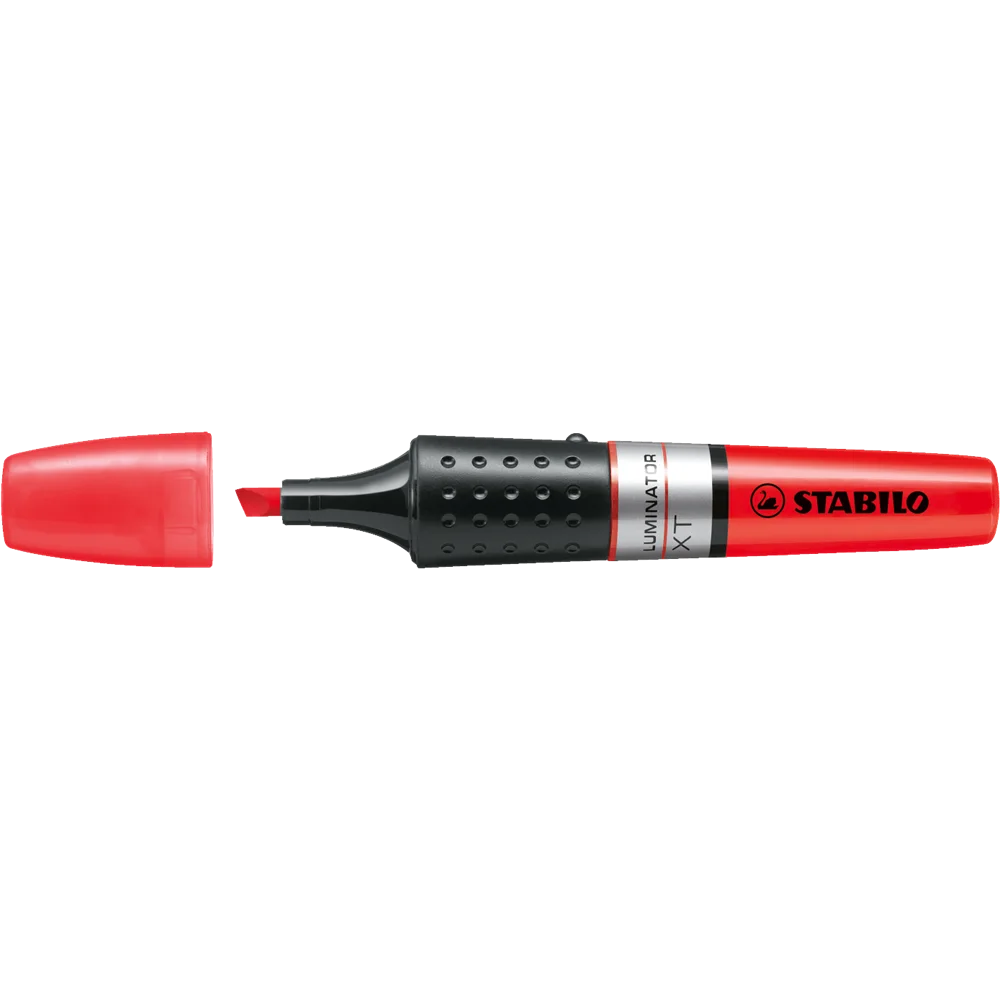Szövegkiemelő 2-5mm, hengeres test Stabilo Luminator piros