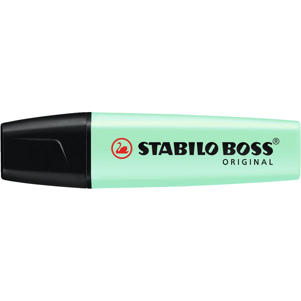 Szövegkiemelő 2-5mm, vágott hegyű, STABILO Boss original Pastel menta