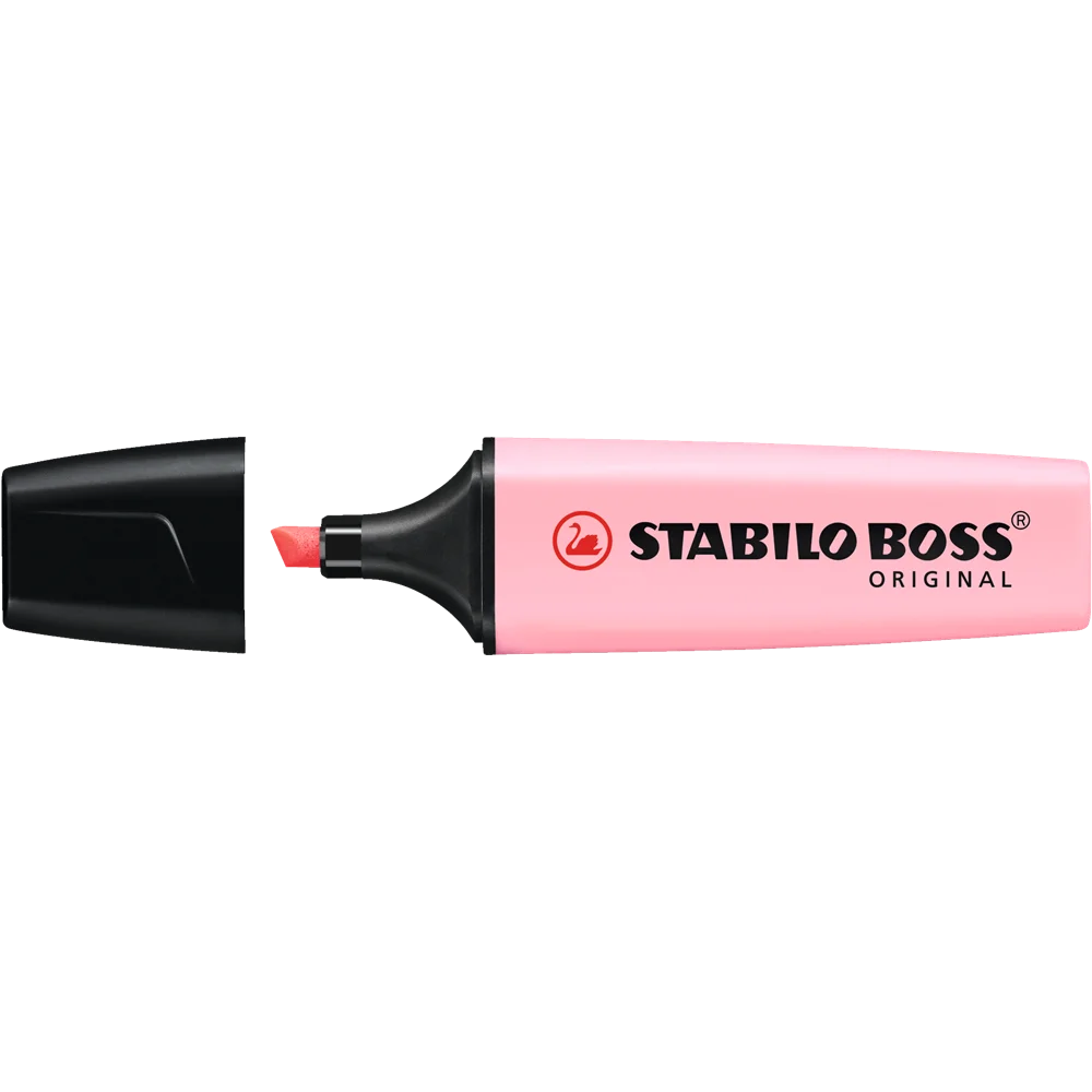 Szövegkiemelő 2-5mm, vágott hegyű, STABILO Boss original Pastel pink - Image 2
