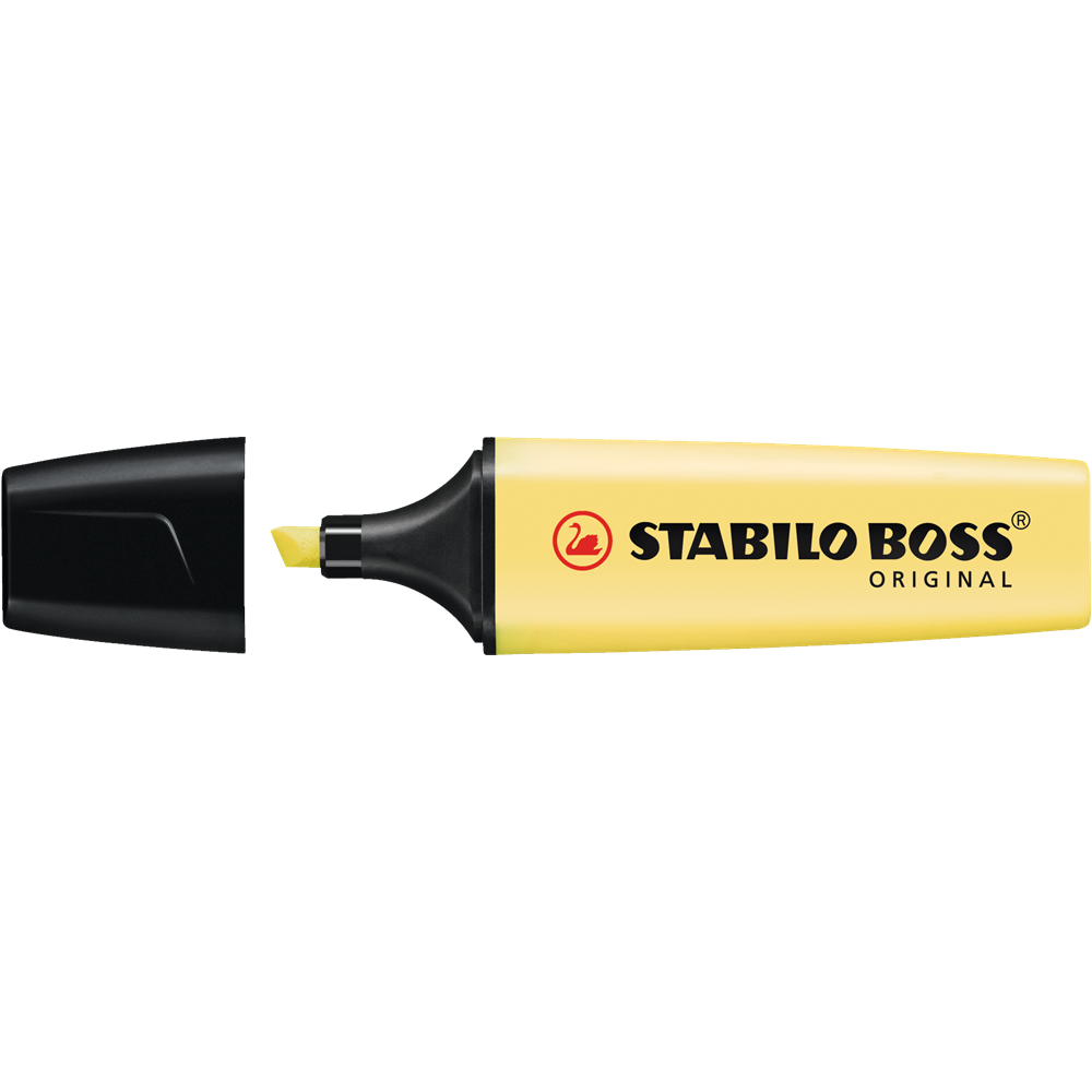Szövegkiemelő 2-5mm, vágott hegyű, STABILO Boss original Pastel vanília - Image 2