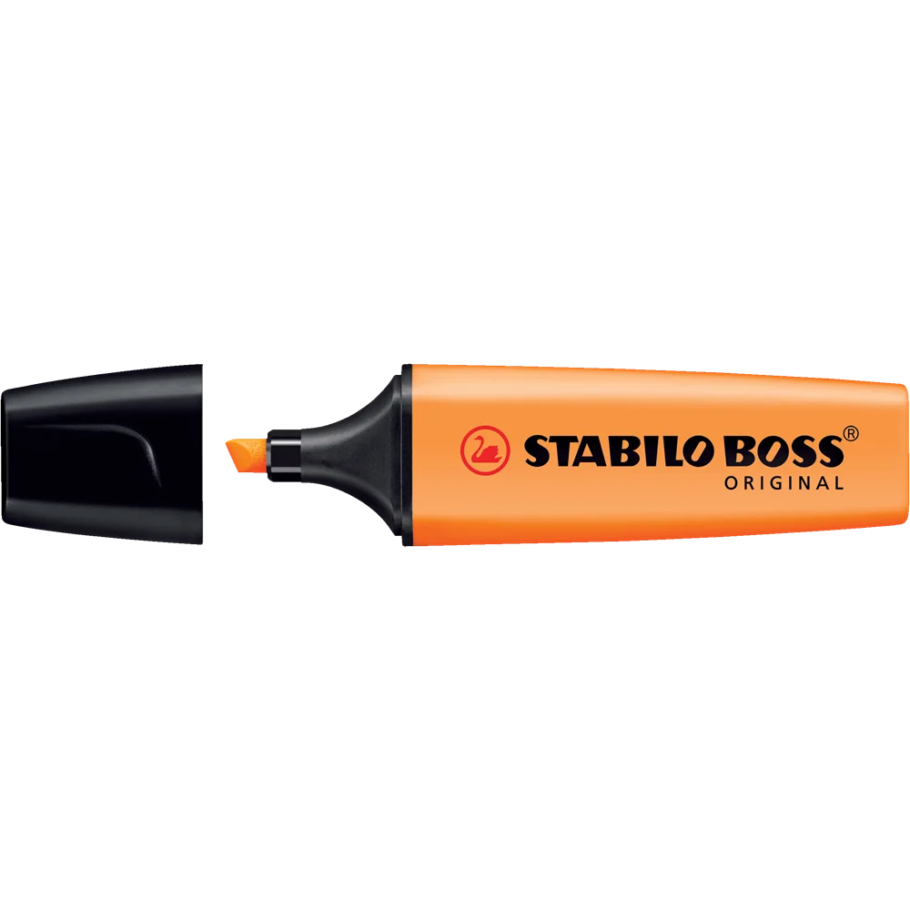 Szövegkiemelő 2-5mm, vágott hegyű, STABILO Boss original narancs - Image 2