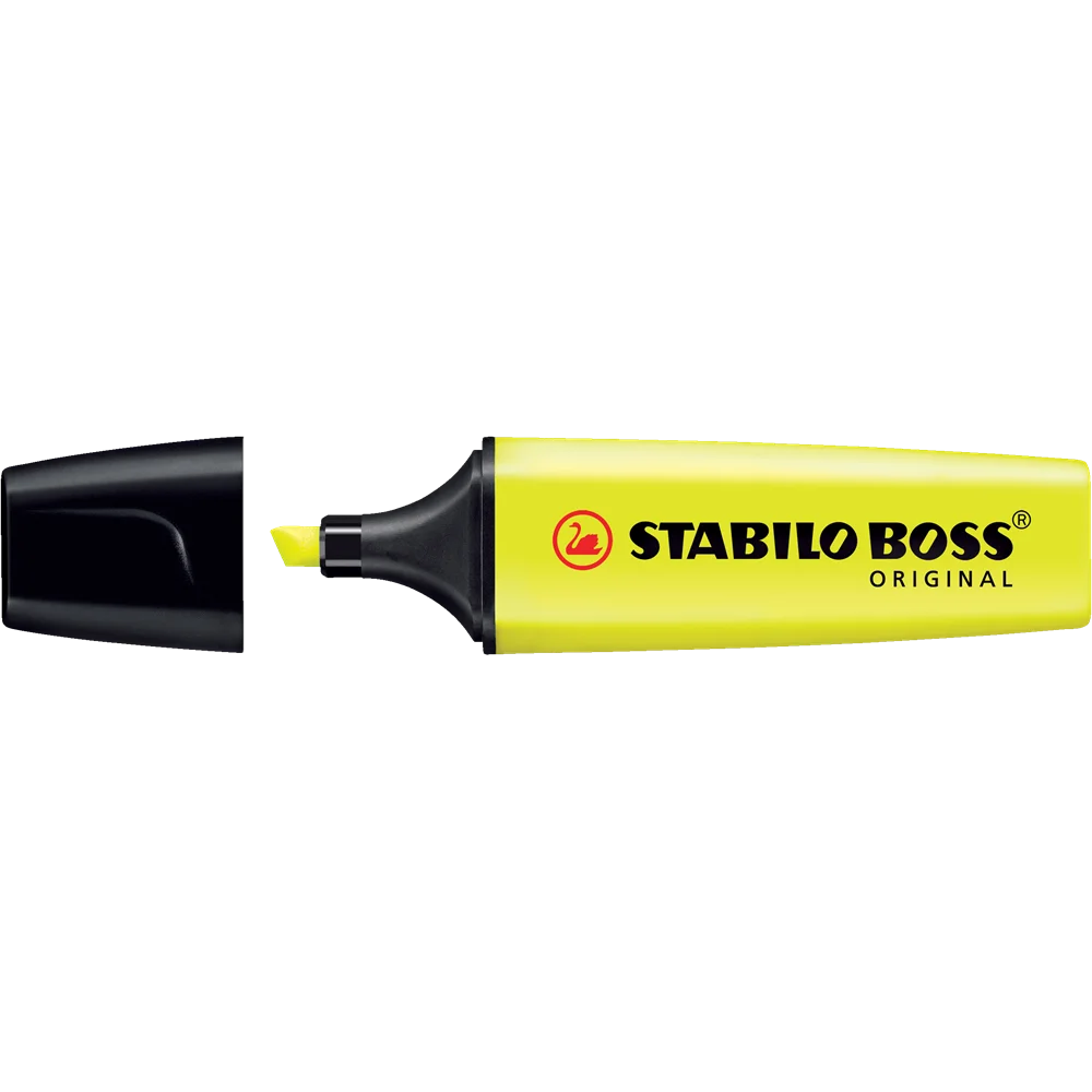 Szövegkiemelő 2-5mm, vágott hegyű, STABILO Boss original sárga - Image 2