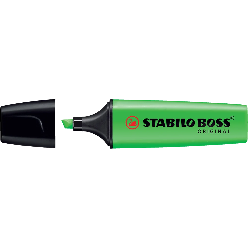 Szövegkiemelő 2-5mm, vágott hegyű, STABILO Boss original zöld - Image 2