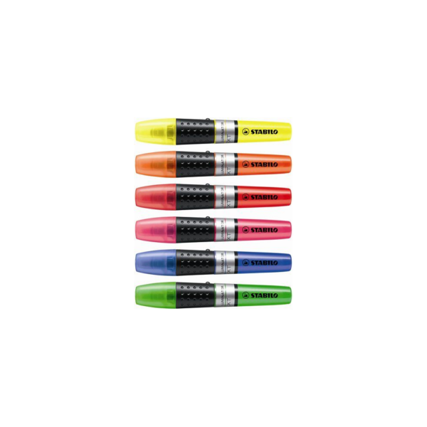 Szövegkiemelő készlet 2-5mm, vágott hegyű STABILO Luminator, 6 klf. szín