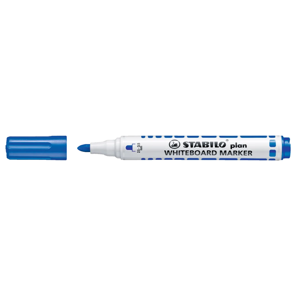 Táblamarker 2,5-3,5mm, kerek hegyű, Stabilo Plan 641/41 kék