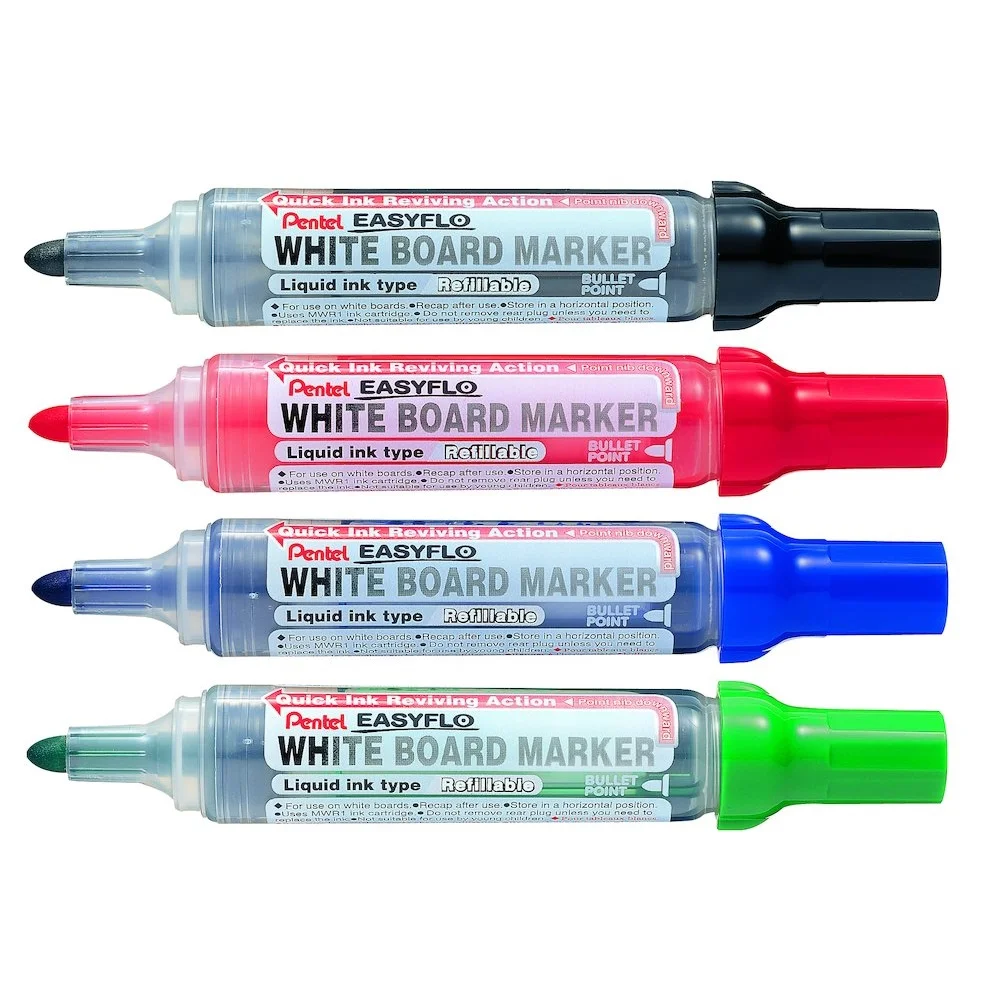 Táblamarker 2mm, kerek, utántölthető Pentel Easyflo zöld - Image 2