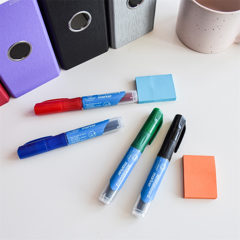 Táblamarker 3mm, kerek, cserélhető betétes, Bluering®, 4 klf. szín - Image 3