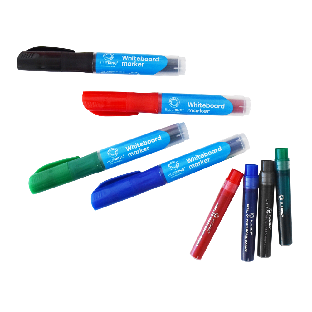 Táblamarker 3mm, kerek, cserélhető betétes, Bluering fekete - Image 4