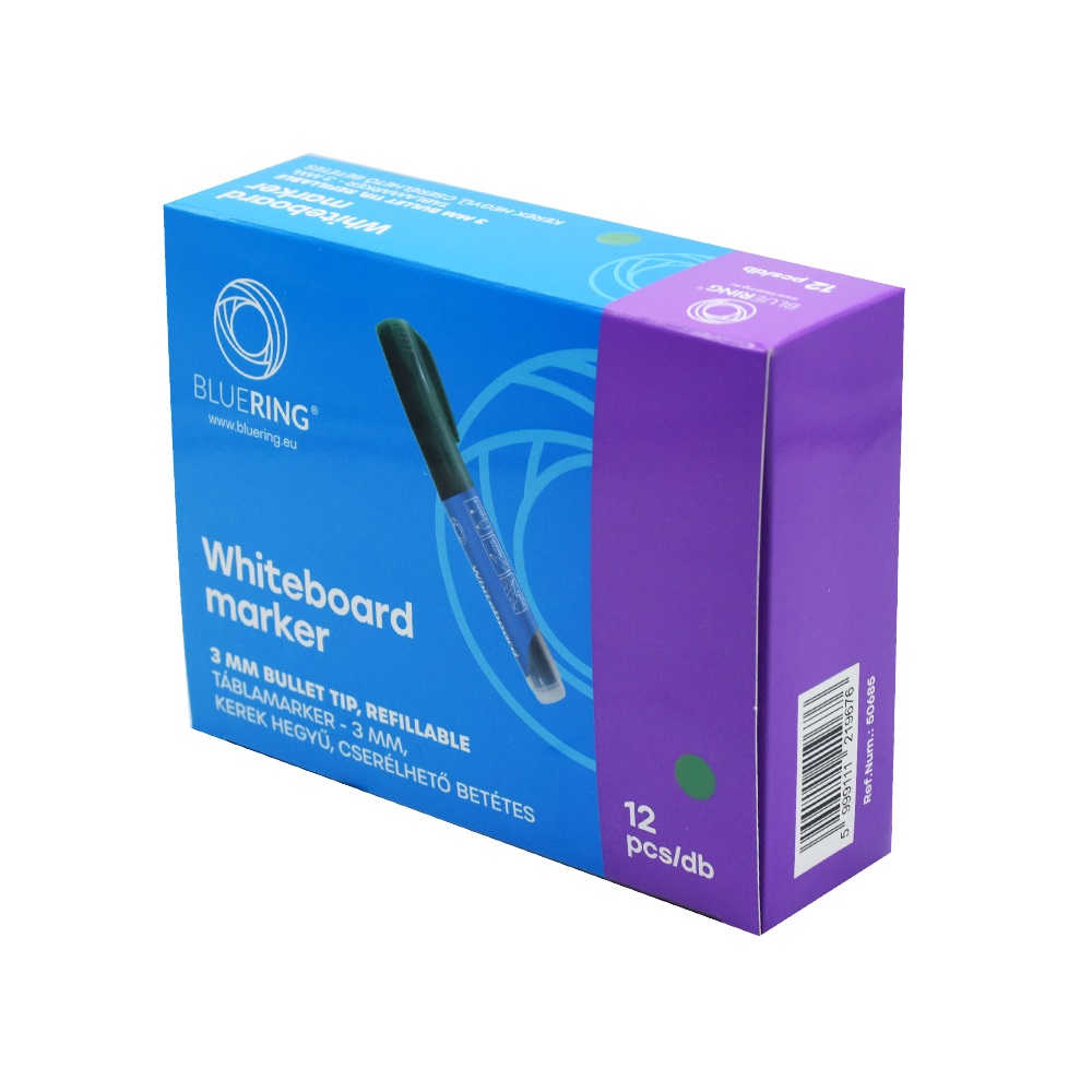 Táblamarker 3mm, kerek, cserélhető betétes, Bluering zöld - Image 2