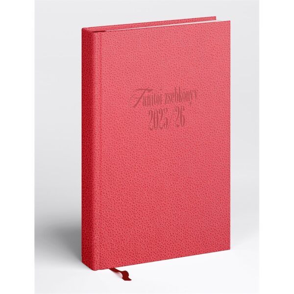 Tanítói zsebkönyv A5, műbőr 145mmx205mm, fehér lapokkal piros 2025/2026 Realsystem