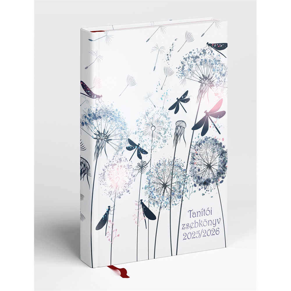 Tanítói zsebkönyv A5, műbőr 145mmx205mm, fehér lapokkal pitypang 2025/2026 Realsystem