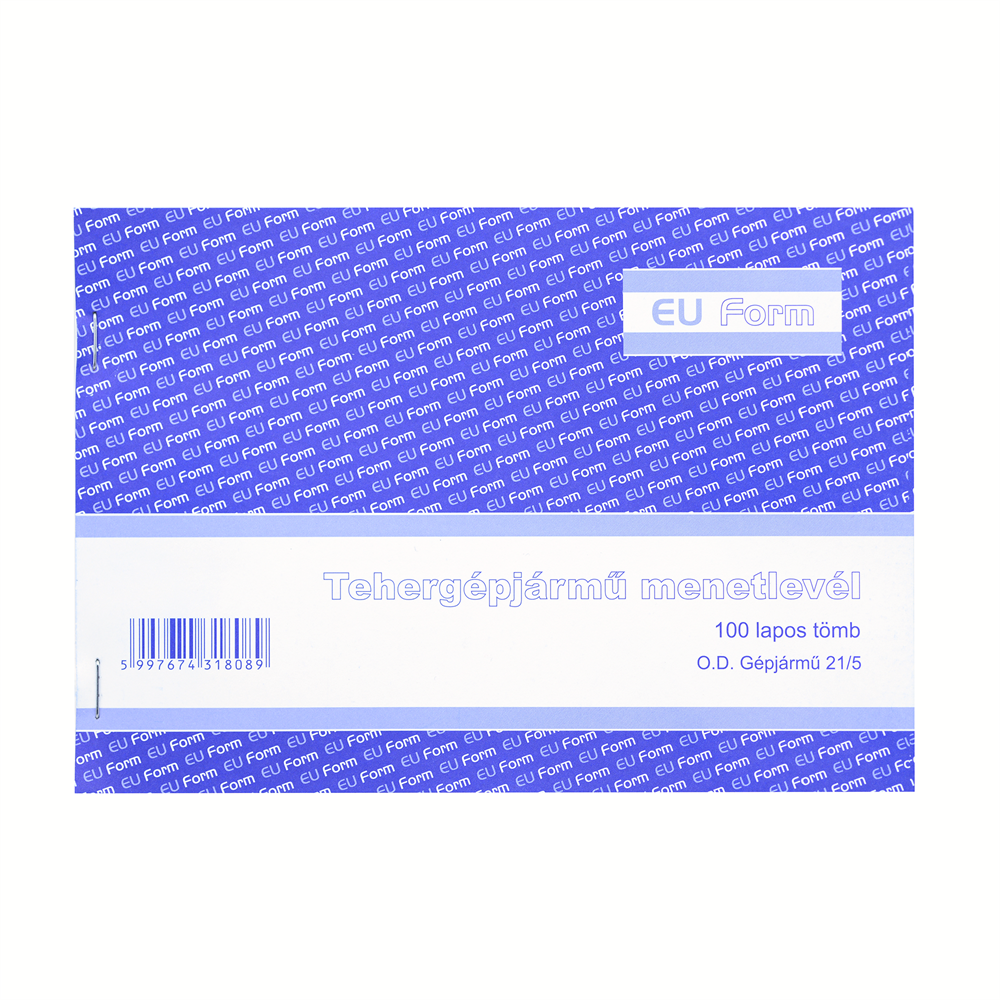 Tehergépjármű menetlevél A5, 100 lapos D.GEPJ.21/5 Bluering® - Image 2