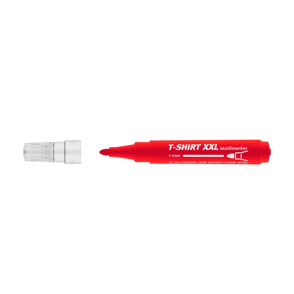 Textilmarker 1-3 mm kerek ICO T-SHIRT XXL piros