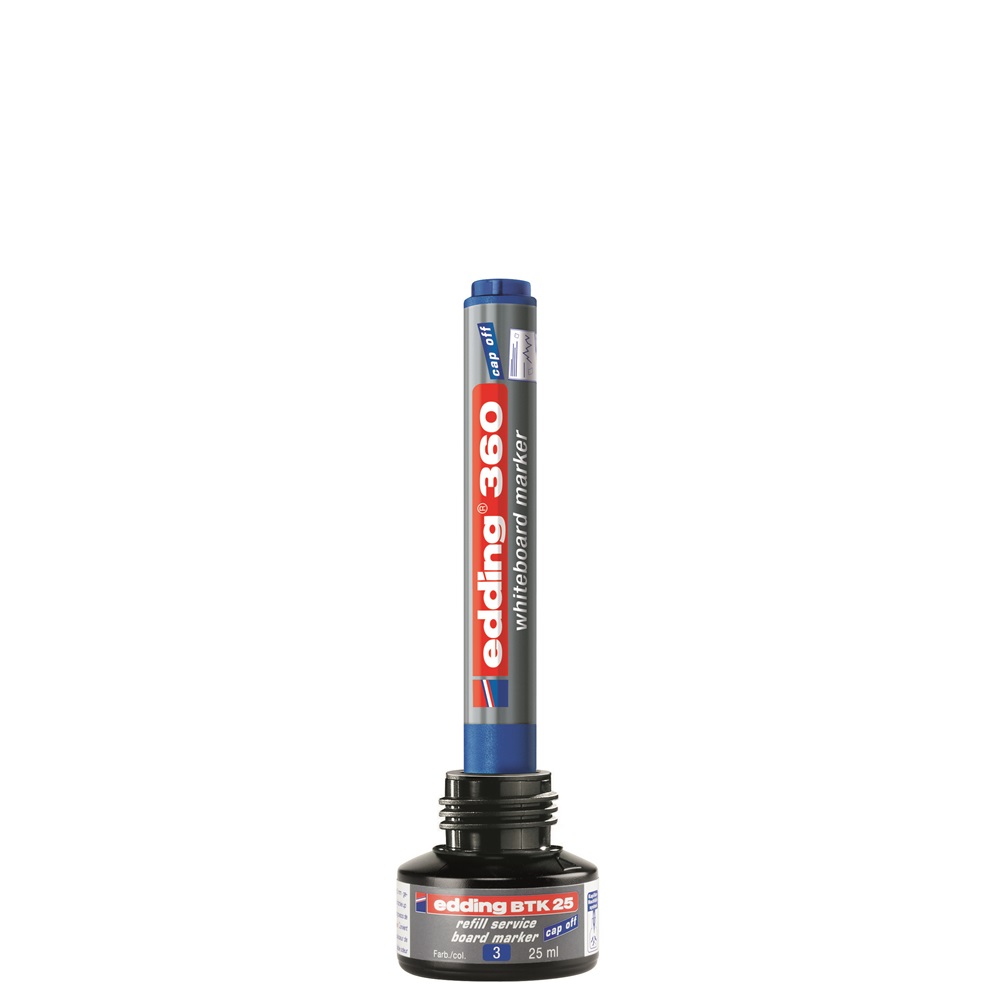 Tinta utántöltő táblamarkerhez 25ml, Edding BTK25 fekete - Image 4