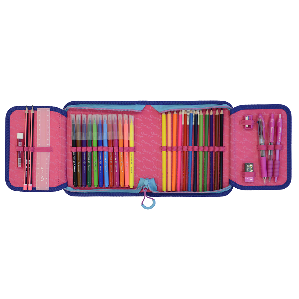 Tolltartó töltött szögletes 2 emeletes Connect Hableány lila/türkiz - Image 3