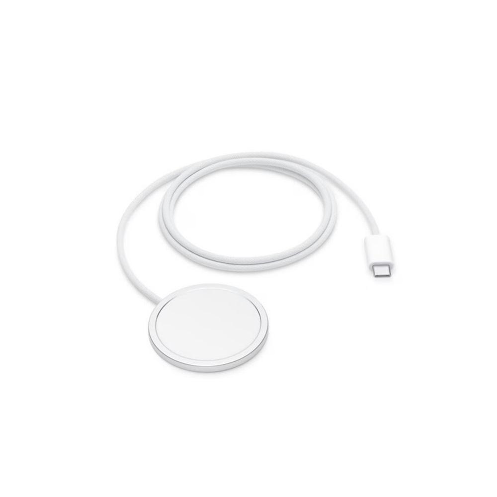 Töltő APPLE MagSafe (Type-C, gyorstöltő, wireless, MagSafe, 100cm, MHXH3ZM/A utód) fehér