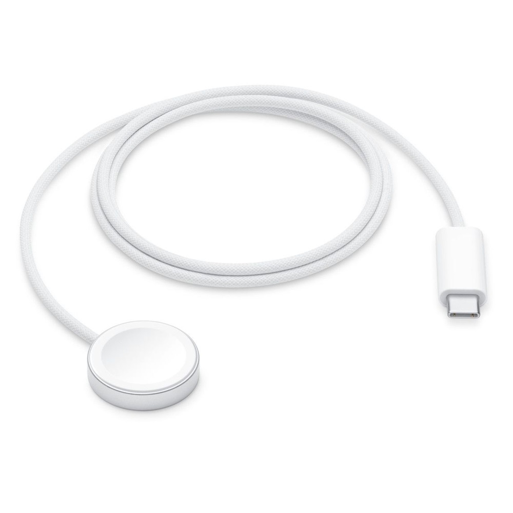 Töltő asztali APPLE (Type-C, wireless, gyorstöltő, 100cm, textil, MX2H2ZM/A utód, APPLE Watch töltő) fehér