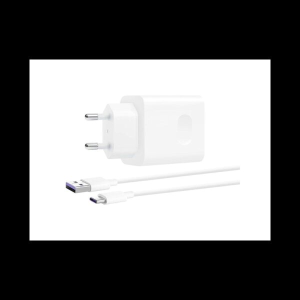Töltő hálózati HUAWEI USB aljzat (18W, gyorstöltő + Type-C kábel) fehér