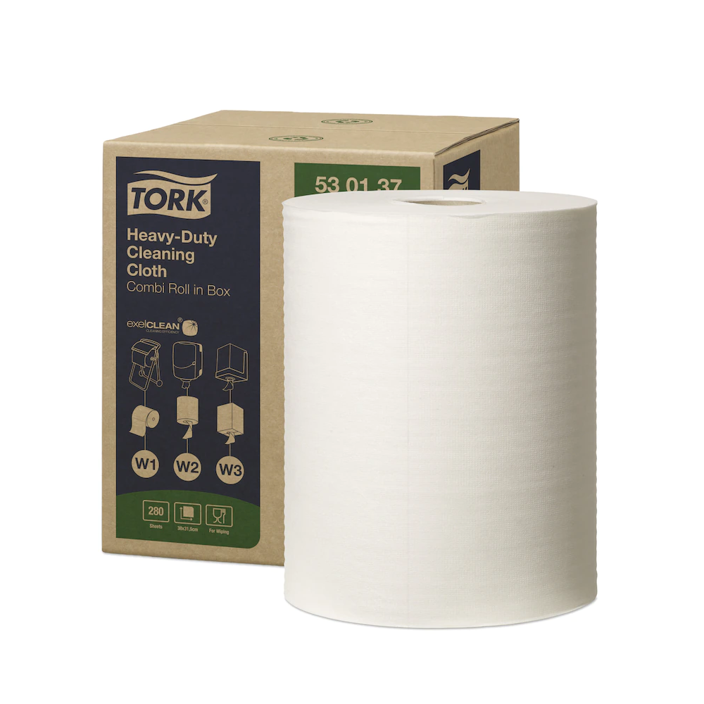 Ipari törlő tekercses nagyteljesítményű kombi 106 m/tek 1 tek/doboz W1/W2/W3 TORK_530137 fehér