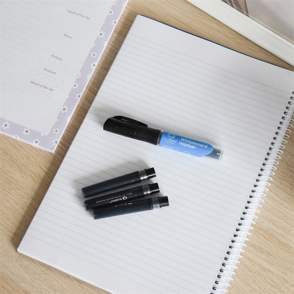 Utántöltő patron cserélhető betétes táblamarkerhez Bluering fekete - Image 2