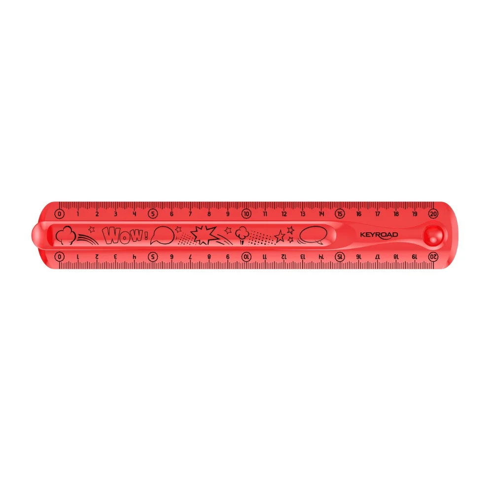 Vonalzó 20 cm, flexibilis Keyroad Flex Draw vegyes színek - Image 2