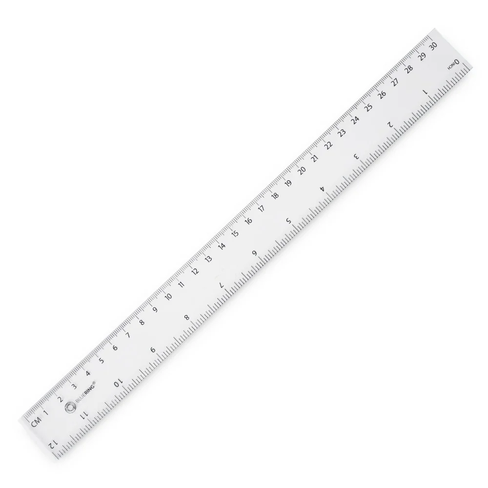 Vonalzó 30cm, kemény műanyag Bluering®