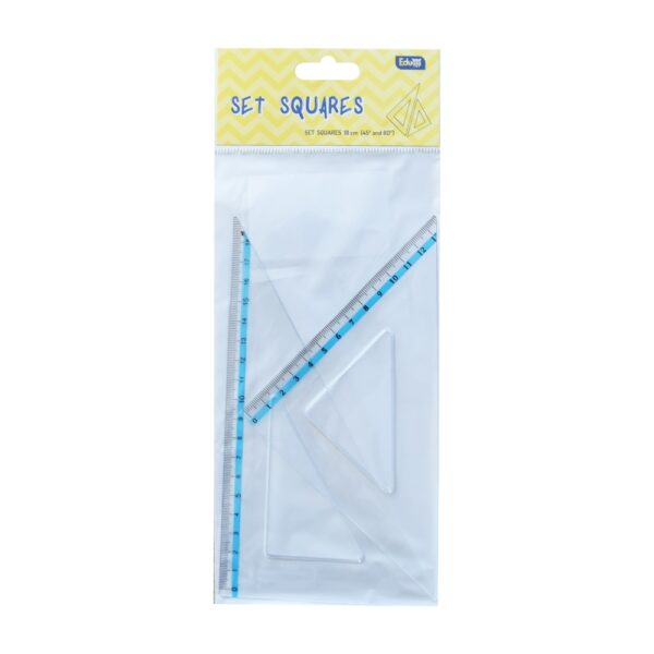 Vonalzókészlet, háromszög 13 cm és 18cm, ( 45°/60° ) 2 db/bliszter Educa