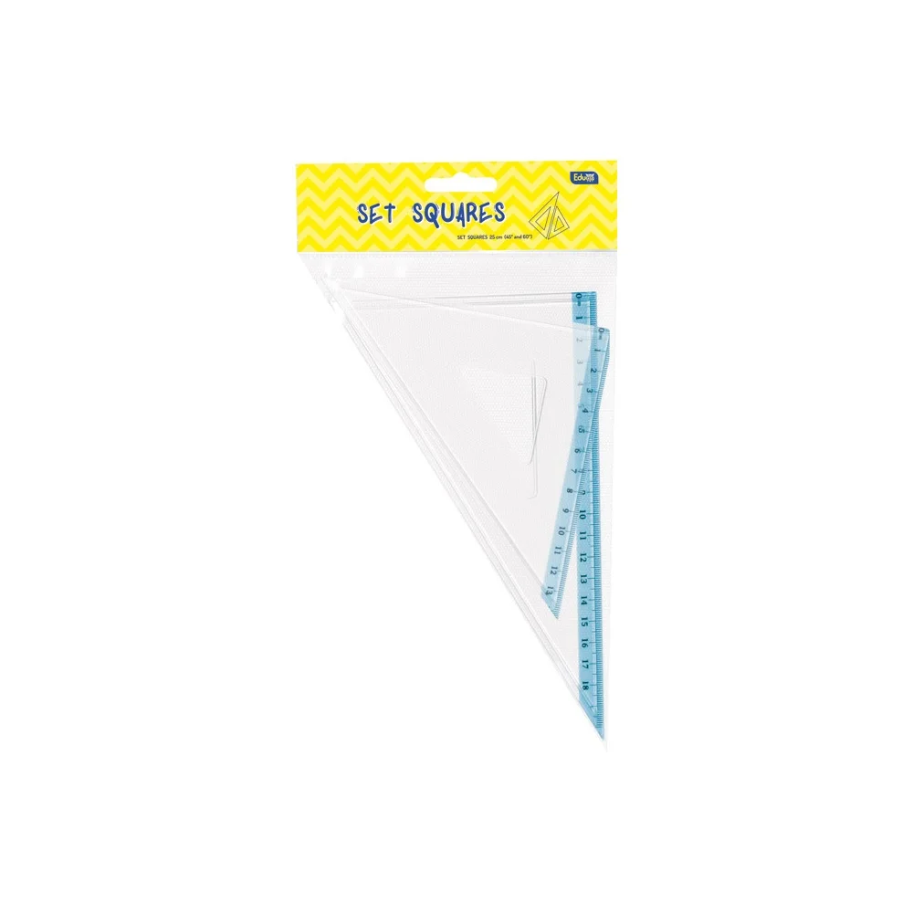 Vonalzókészlet, háromszög 13 cm és 18cm, ( 45°/60° ) 2 db/bliszter Educa - Image 2