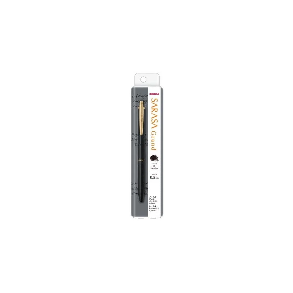Zseléstoll 0,5mm, exkluzív gravírozható fekete fém test, új klipsz, Zebra Grand Sarasa, írásszín kék - Image 2