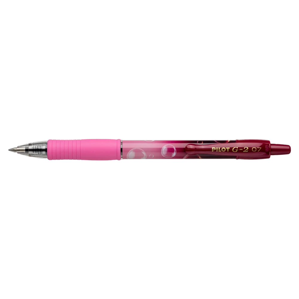 Zseléstoll 0,7mm, nyomógombos Pilot G-2 Bubble rózsaszín test, írásszín kék