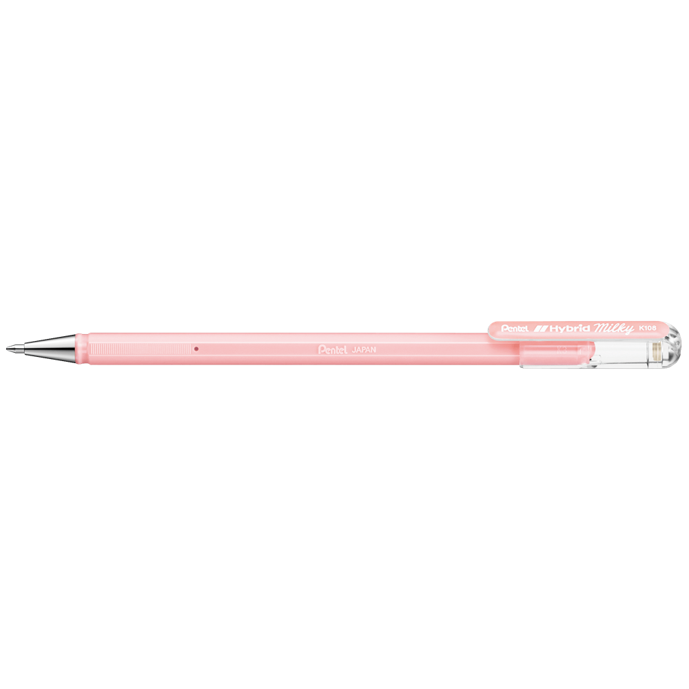 Zseléstoll 0,4mm, kupakos Pentel Hybrid K108-PP, írásszín pastel pink