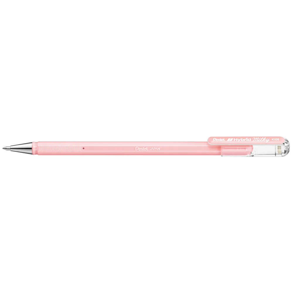 Zseléstoll 0,4mm, kupakos Pentel Hybrid K108-PP, írásszín pastel pink